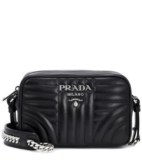 prada diagramme camera leather crossbody bag in black|prada diagramme camera bag.